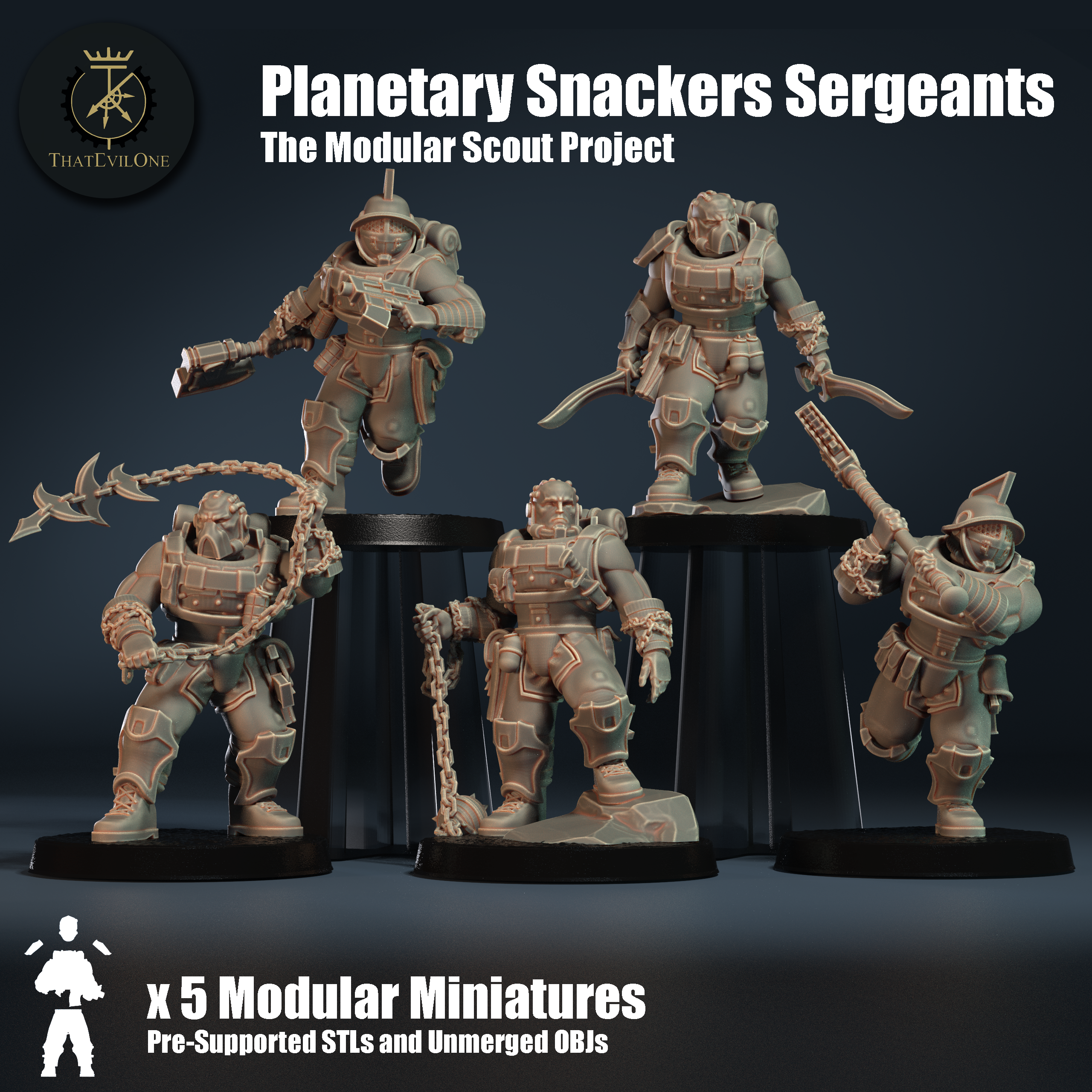 Modular Scout "Planetary Snackers" Sergeants - Presupported